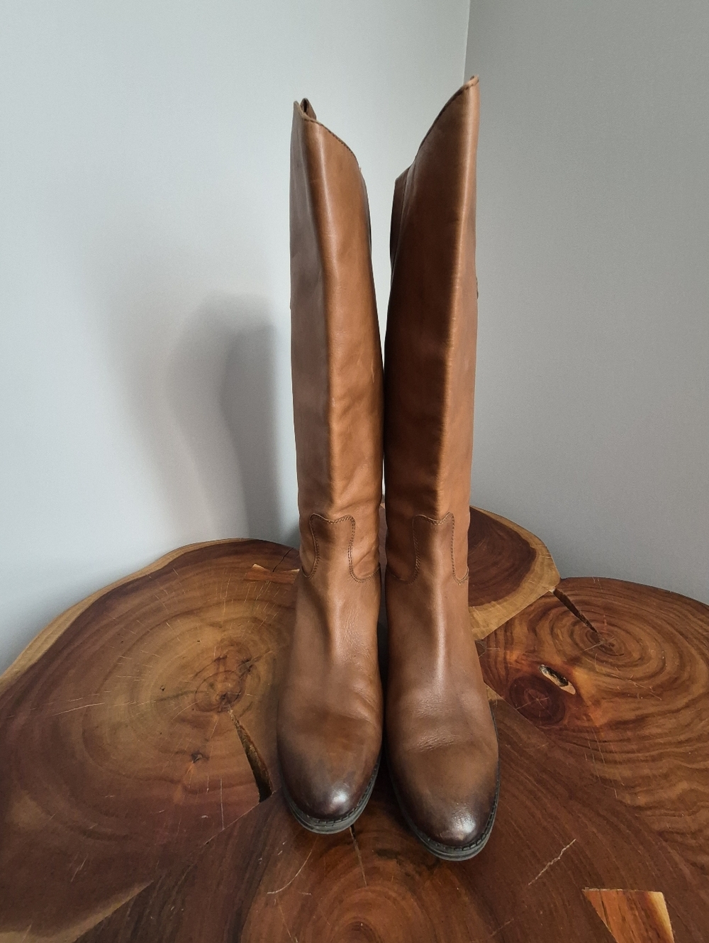 Sam Edelman Penny Brown Leather Riding Boots - 9.5 - Picture 6 of 16
